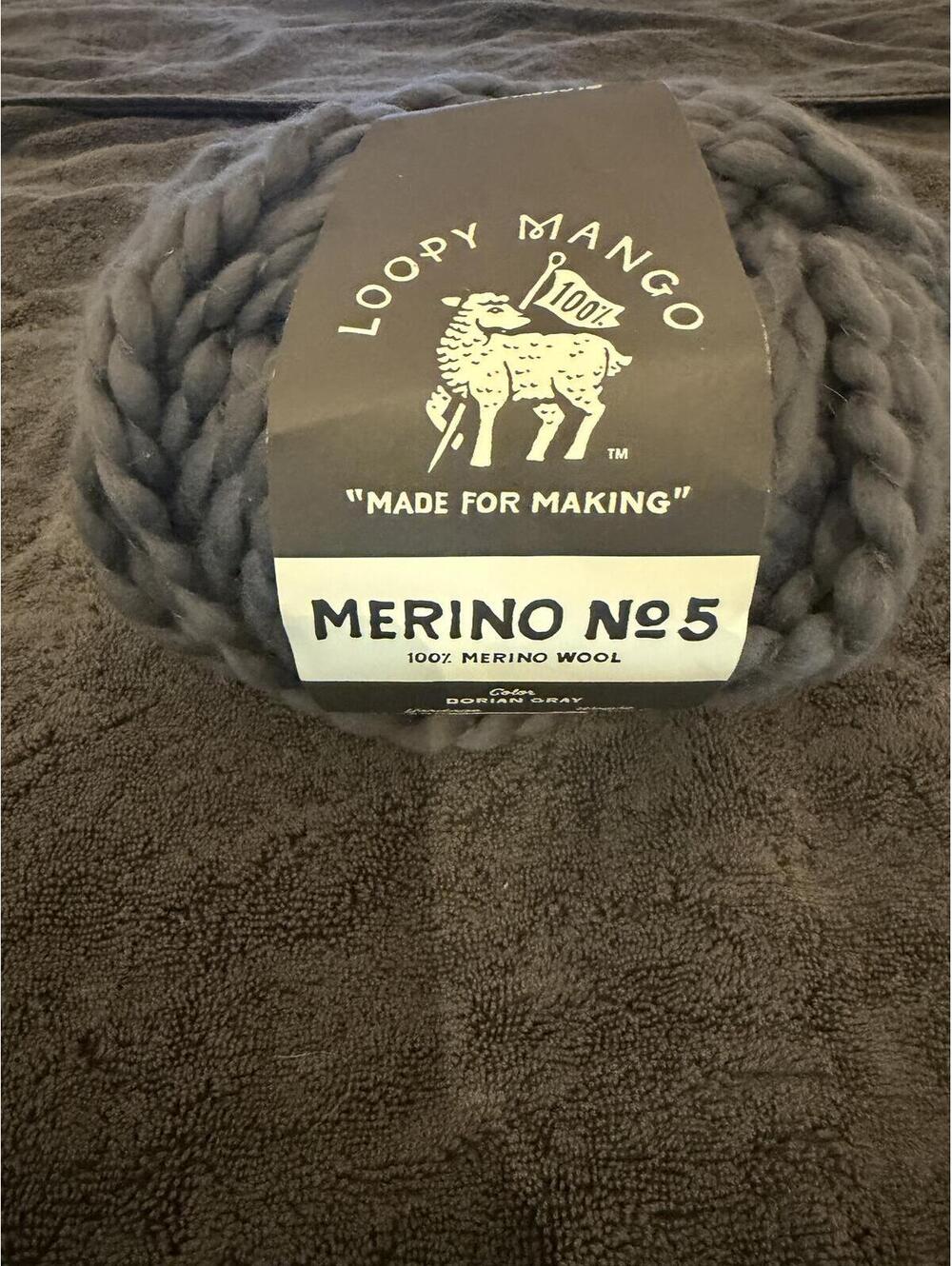 Loopy Mango 100% Merino Wool No 5 Yarn - Dorian Gray